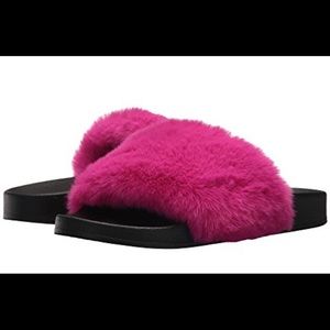 Steve Madden Softey Pink Neon Slides. Brand New